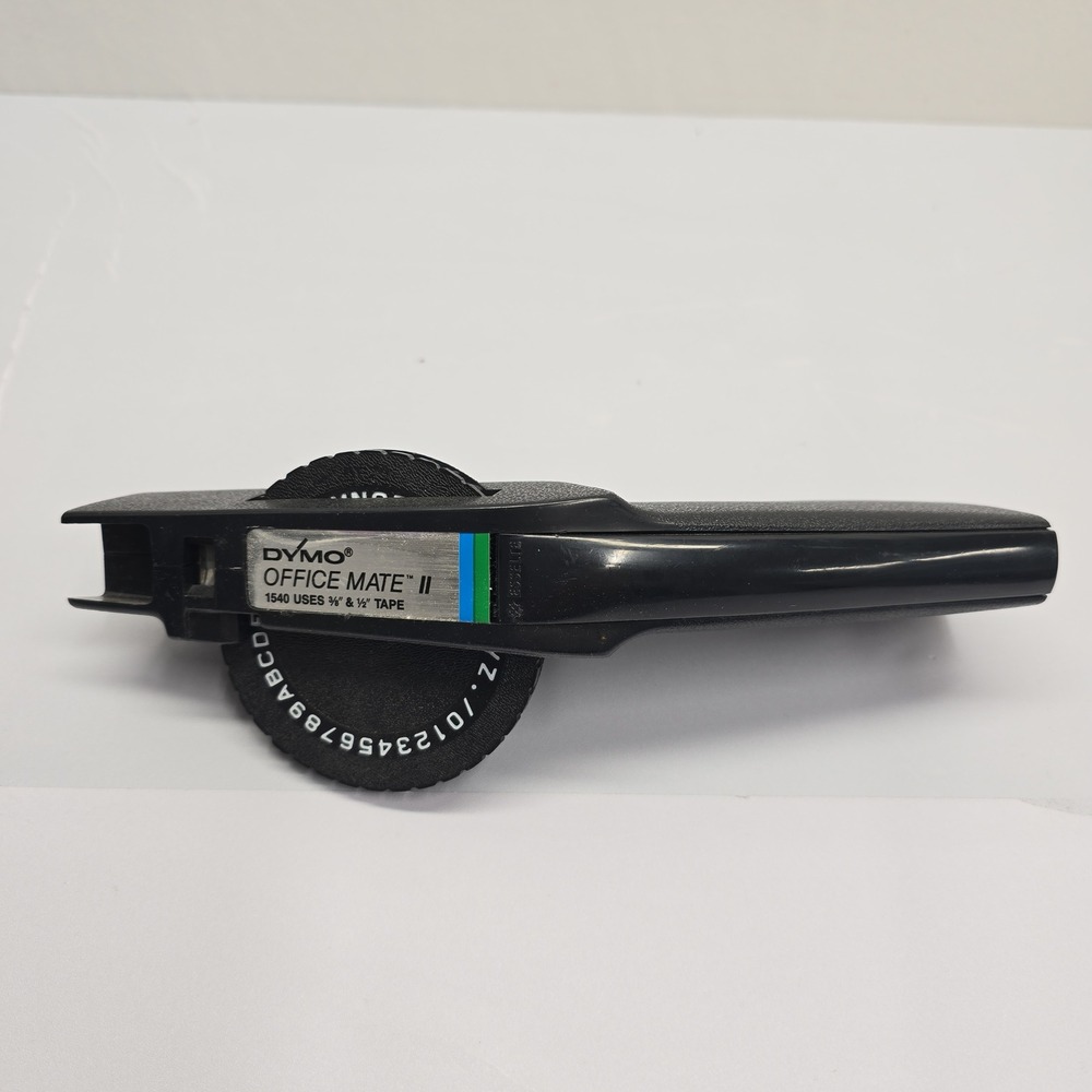 DYMO Office Mate II 1540 Vintage Embossing Label Maker Black Handheld Printer